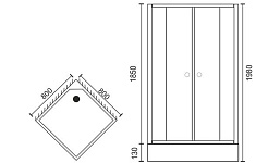 Royal Bath Душевой уголок RB80HP-T-CH – фотография-6