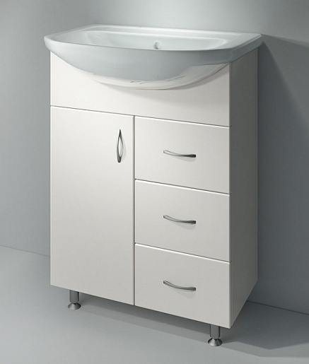 Какса-а Мебель для ванной Эко 60 L грация с ящиками – фотография-2