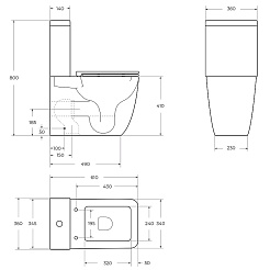 BelBagno Унитаз-компакт напольный Luce-Tor BB2197CP-TOR/SC безободковый с бачком белый – фотография-8