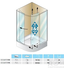 Kolpa San Душевой уголок Eco Quat TKP 80 – фотография-2