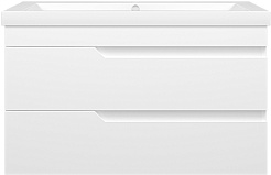 Misty Мебель для ванной Софт 90 подвесная белая – фотография-3