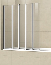 Cezares Шторка на ванну PRATICO-V-5-120/140-P-Cr-L – фотография-1