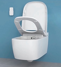 Vitra Унитаз подвесной V-Care Comfort 5674B003-6104 со встроенным феном – фотография-4