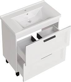 ASB-Mebel Тумба с раковиной София 80 белая матовая – фотография-3