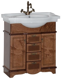 Aquanet Тумба с раковиной "Луис 90" темный орех (176503) – фотография-1