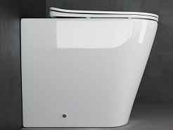Ceramicanova Напольный приставной унитаз Highlight Rimless CN1812 белый – фотография-2