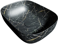 Teymi Раковина накладная Solli 50 Artceramic T50394 черный мрамор – фотография-2
