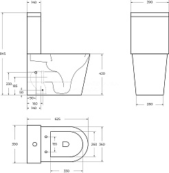 BelBagno Чаша унитаза Flay-Tor BB2149CP-TOR/SC со смывом TORNADO с сиденьем – фотография-4