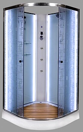 DTO Душевая кабина ЕМ1510 N (без крыши) LED-подсветкой и гидромассажем – фотография-1