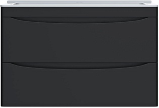 Vivon Тумба с раковиной Ostin 80 подвесная черная матовая