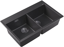 Florentina Мойка кухонная Тоскана 820 черная – фотография-2