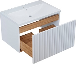 Mixline Тумба под раковину Вектор 60 подвесная белая – фотография-2