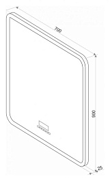 Misty Зеркало для ванной Стайл G LUX 700х900 – фотография-3