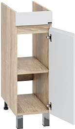 СанТа Мебель для ванной под стиральную машину Марс 90 R белая/янтарное дерево – фотография-8