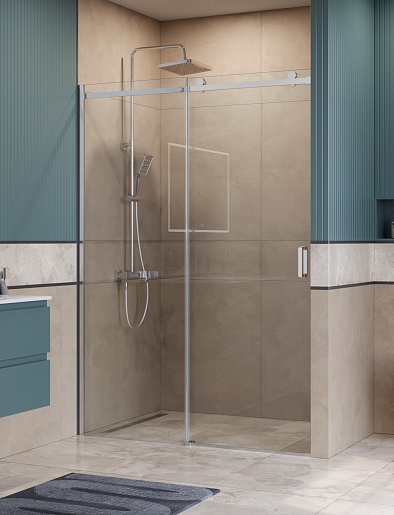 BelBagno Душевая дверь в нишу Soft Close-2 SOFT_CLOSE-2-BF-1-140-C-Cr 140x200 профиль хром стекло прозрачное – фотография-2