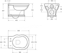 BelBagno Чаша для унитаза подвесного Boheme BB115CH – фотография-4