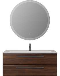 BelBagno Мебель для ванной Eco Cer-N 120 орех шоколад софт CZR-8073-120 ручки матовые чёрные – фотография-1