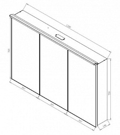 De Aqua Мебель для ванной Лонг 120, зеркало-шкаф Алюминиум – фотография-4