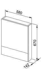Aquanet Мебель для ванной "Сиена 60" черная напольная (196494) – фотография-6