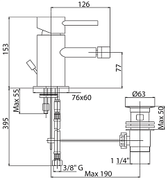 Cezares Смеситель OVER-BSM1-01-Cr для биде – фотография-2
