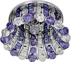 Feron Встраиваемый светильник CD2120 JCD9 прозрачный-сиреневый, хром – фотография-1