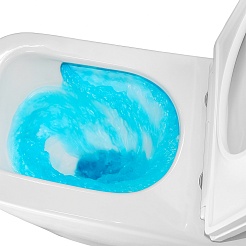 Azario Унитаз-компакт Etereo AZ-8203 безободковый с бачком с сиденьем микролифт белый – фотография-13