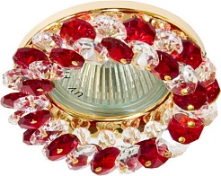 Feron Встраиваемый светильник CD4141 красный, золото (с лампой) – фотография-1