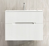 Jorno Тумба с раковиной Modul 80 белая глянцевая