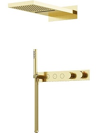 Sancos Душевой комплект Linn SC9023BG брашированное золото PVD покрытие – фотография-1