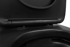 Azario Унитаз-компакт Black King AZ-8303D безободковый с бачком с сиденьем микролифт черный матовый – фотография-11