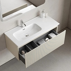 Sancos Тумба под раковину Snob R 1.0 100 L beige soft – фотография-3