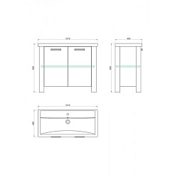 Какса-а Тумба с раковиной Лидер 100 – фотография-3