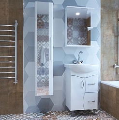 Mixline Тумба с раковиной Классик 50 белая – фотография-4