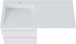 Vivon Тумба под раковину над стиральной машиной Harper 120 подвесная белый глянец – фотография-3