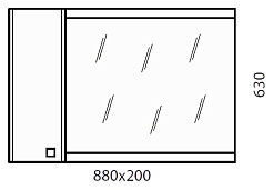  Зеркальный шкаф Nota 90 белый L – фотография-5