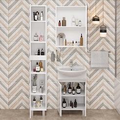 Onika Шкаф пенал Милтон 30 белый – фотография-3