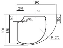 Cezares Душевой поддон TRAY-A-TRIUMPH-RH-120/90-15-W-L – фотография-2