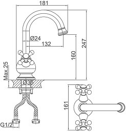 D&K Смеситель "Hercules Hessen DA1422141" для раковины – фотография-2