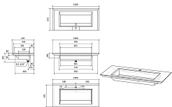 Madera Мебельная раковина Incline 100 бетон – фотография-4