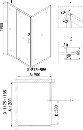 Niagara Душевой уголок Nova 120x90 NG-43-12AG-A90G – фотография-8