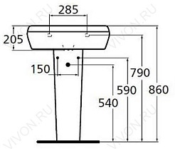 Ideal Standard Пьедестал для раковины Areal W312301 – фотография-3