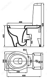 Керамин Унитаз-компакт Арктик с микролифтом – фотография-3