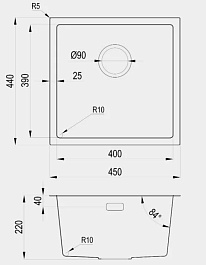 Hoffger Мойка для кухни 4544 Satin ECO – фотография-3