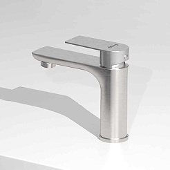 Frap Смеситель для раковины H806 F10806 сатин – фотография-2