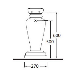Azzurra Пьедестал для раковины "Jubilaeum JUB300B1" – фотография-2
