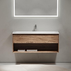 Sancos Тумба с раковиной Marmi 1.0 120 дуб чарльстон раковина Grace 121 CN7017 – фотография-2