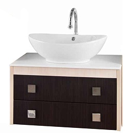 Водолей Мебель для ванной "Сильвия S-40 75" венге/дуб – фотография-5