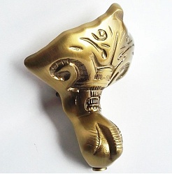 Фэма Чугунная ванна "Gracia Nero", ножки бронза, черный глянец – фотография-3