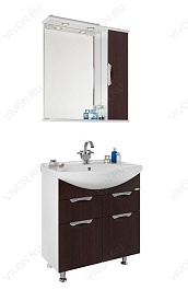 Водолей Тумба с раковиной Лира 75 с ящиками венге – фотография-2