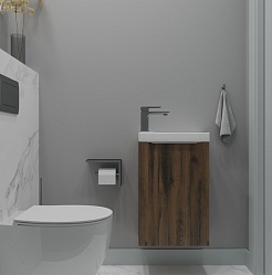 Зов Тумба с раковиной Монови Слим 40 подвесная аттик – фотография-2